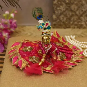 Attractive Crimson Krishna Poshak