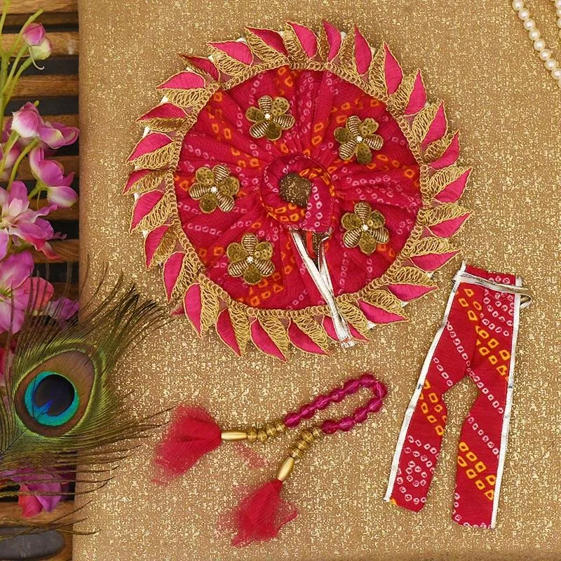Attractive Crimson Krishna Poshak
