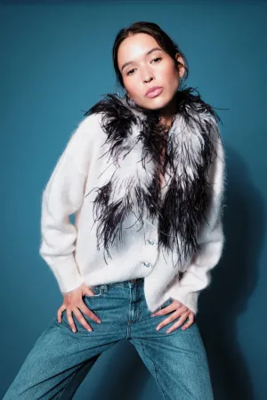 Cosmofeathers Cream Cardigan