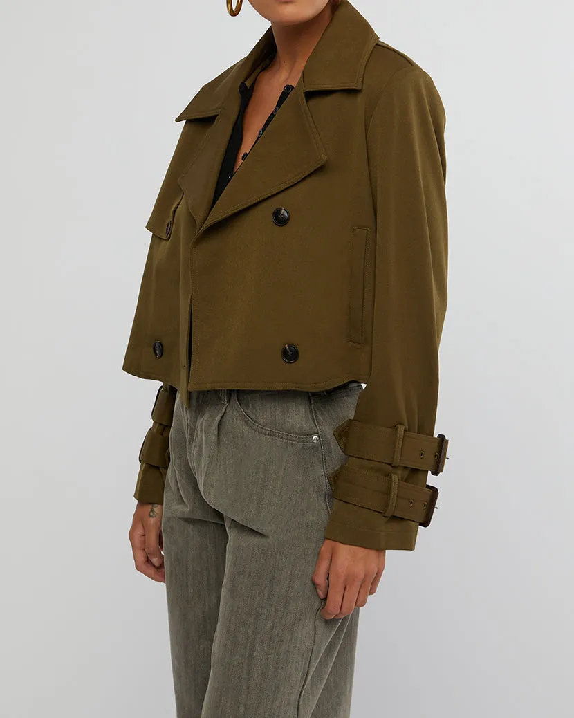 Cropped Trench Coat