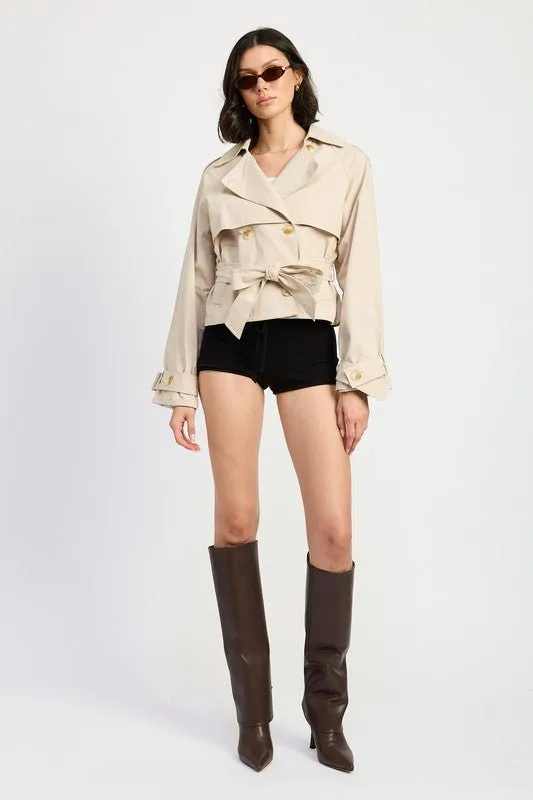 Cropped Trench Coat