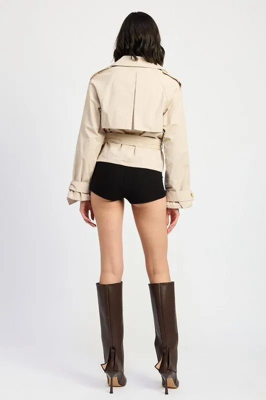 Cropped Trench Coat