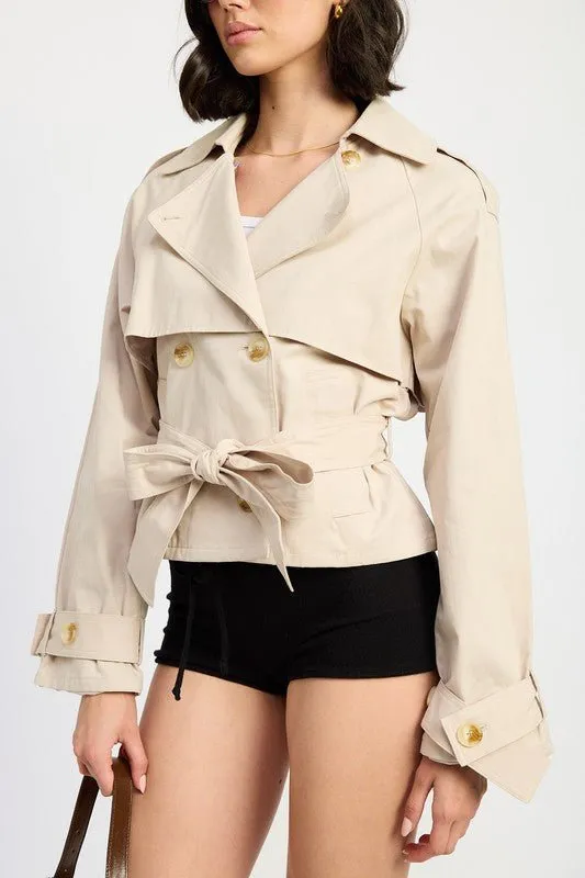 Cropped Trench Coat
