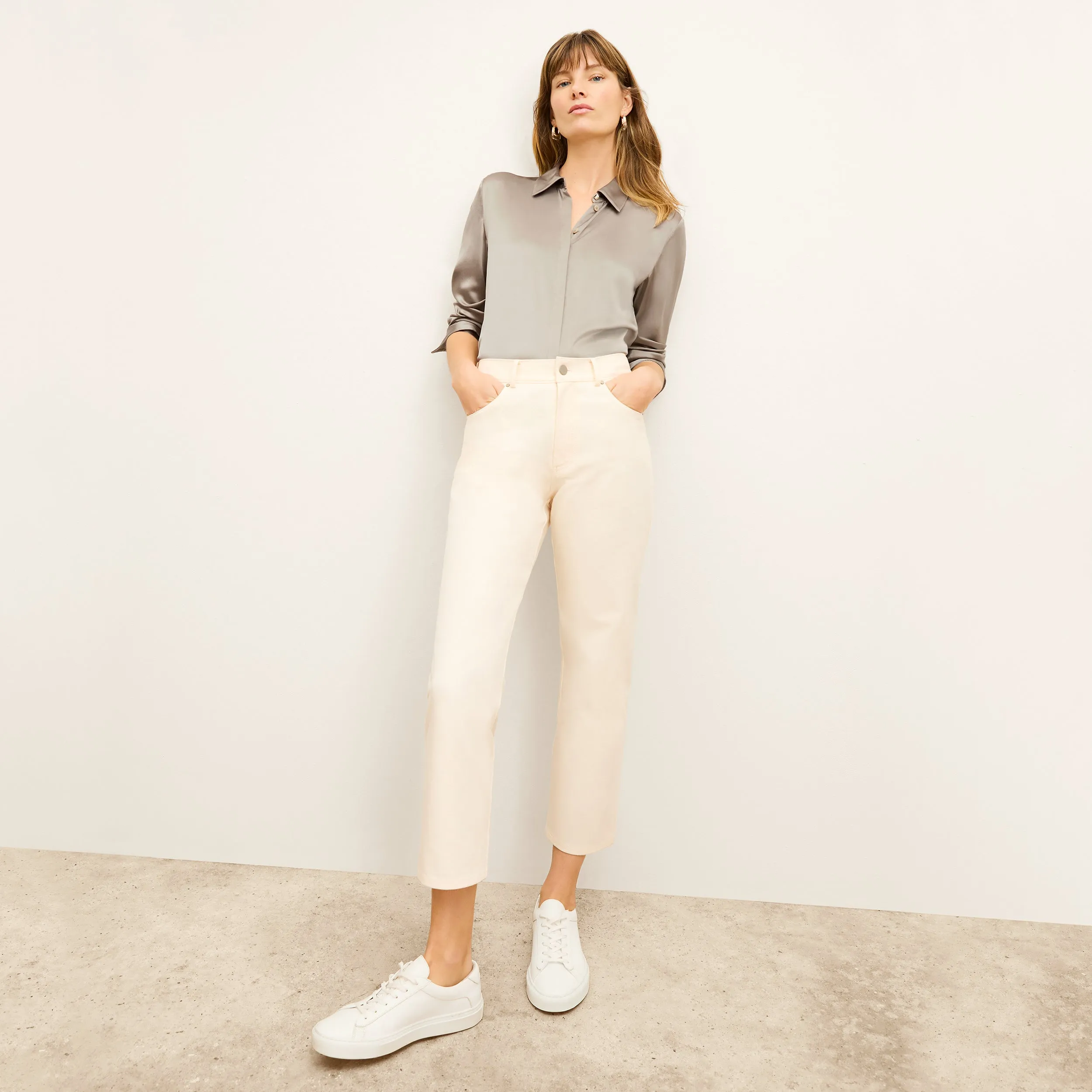 Daria '90s Jean - Eco Better Than Denim :: Bright Ivory