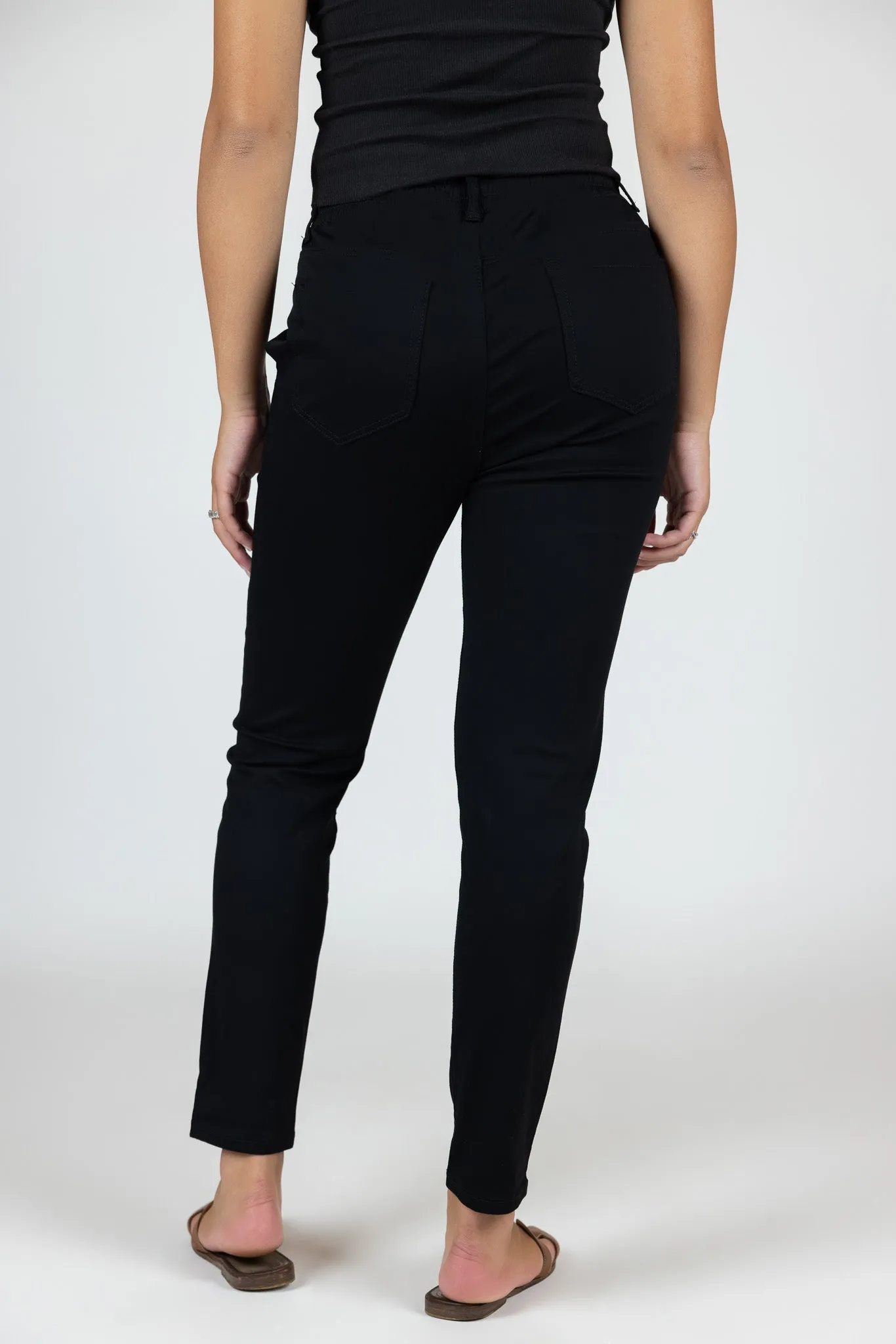 Drawstring Straight Leg Jeans