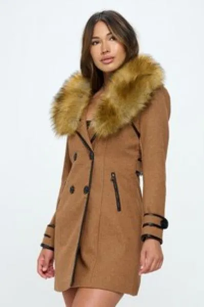 Dream On Adele Coat - Camel -