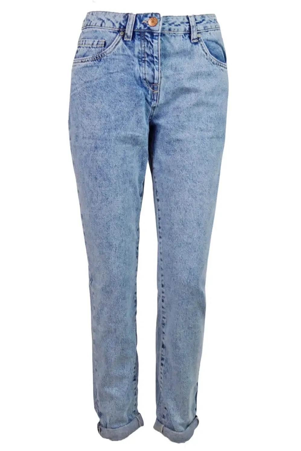 Fade Wash Mom Jeans