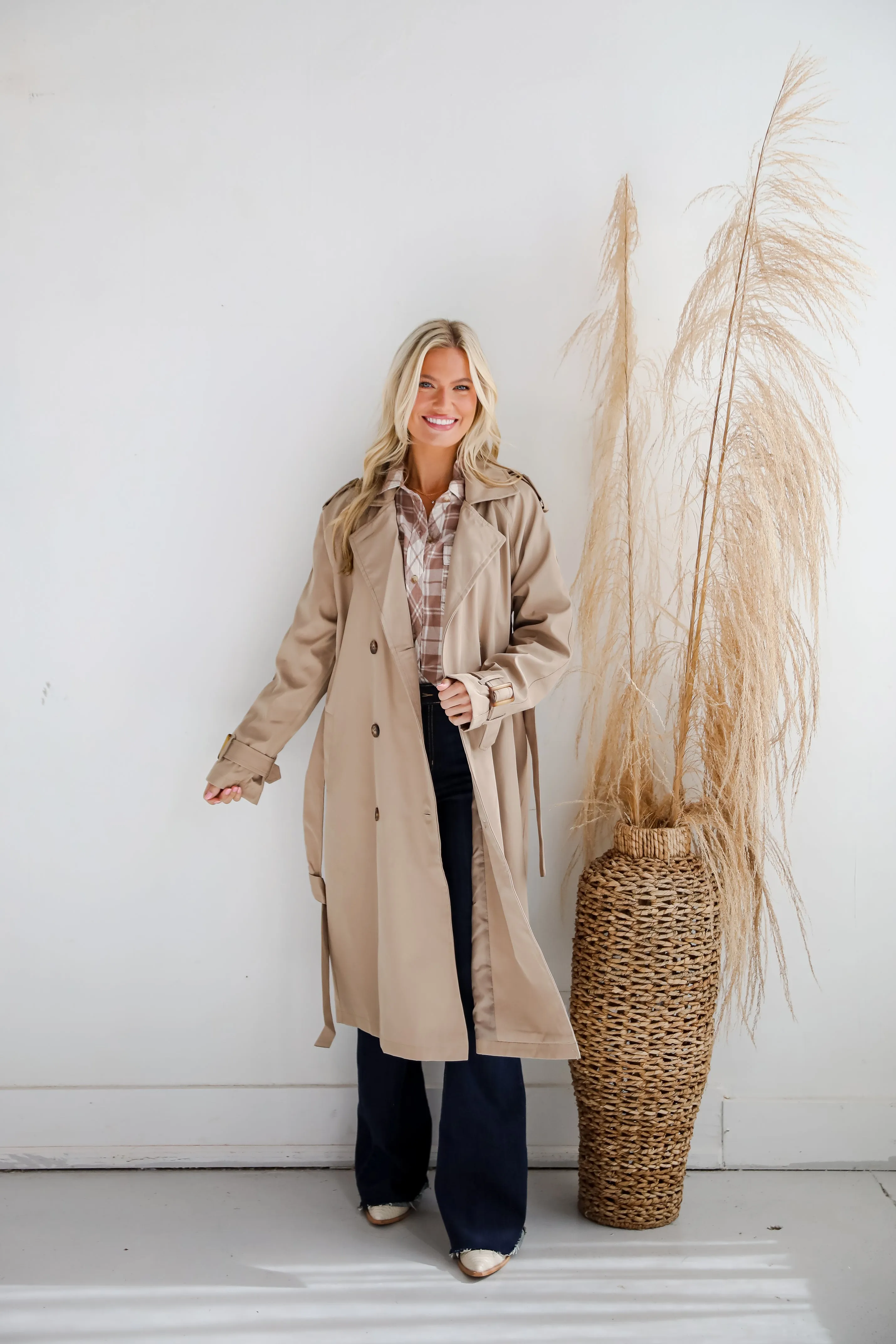 FINAL SALE - See The City Tan Trench Coat