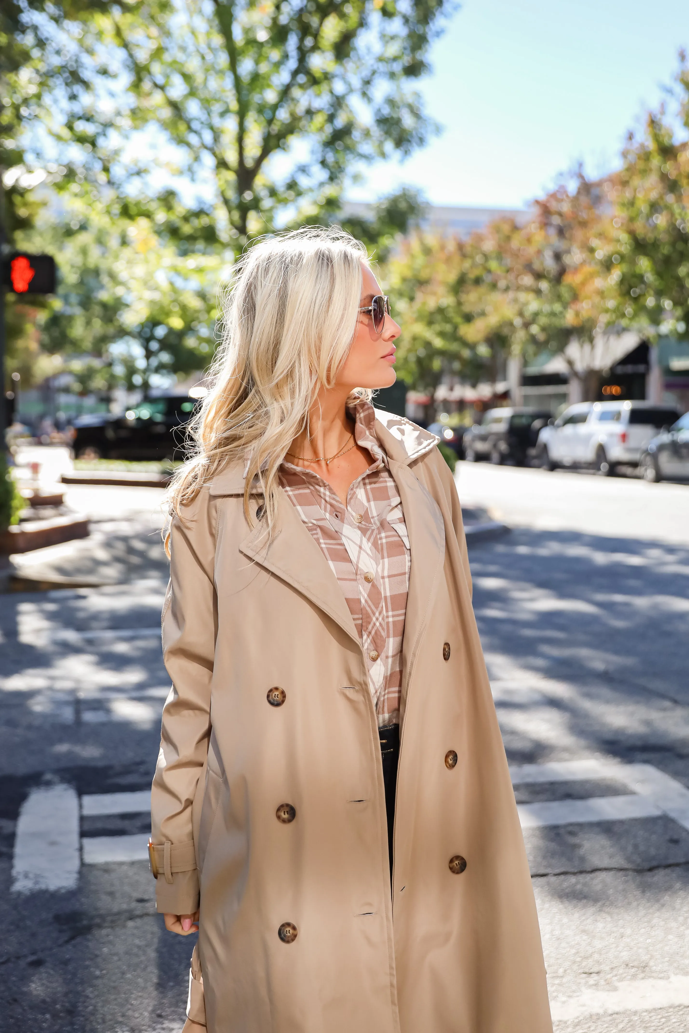 FINAL SALE - See The City Tan Trench Coat