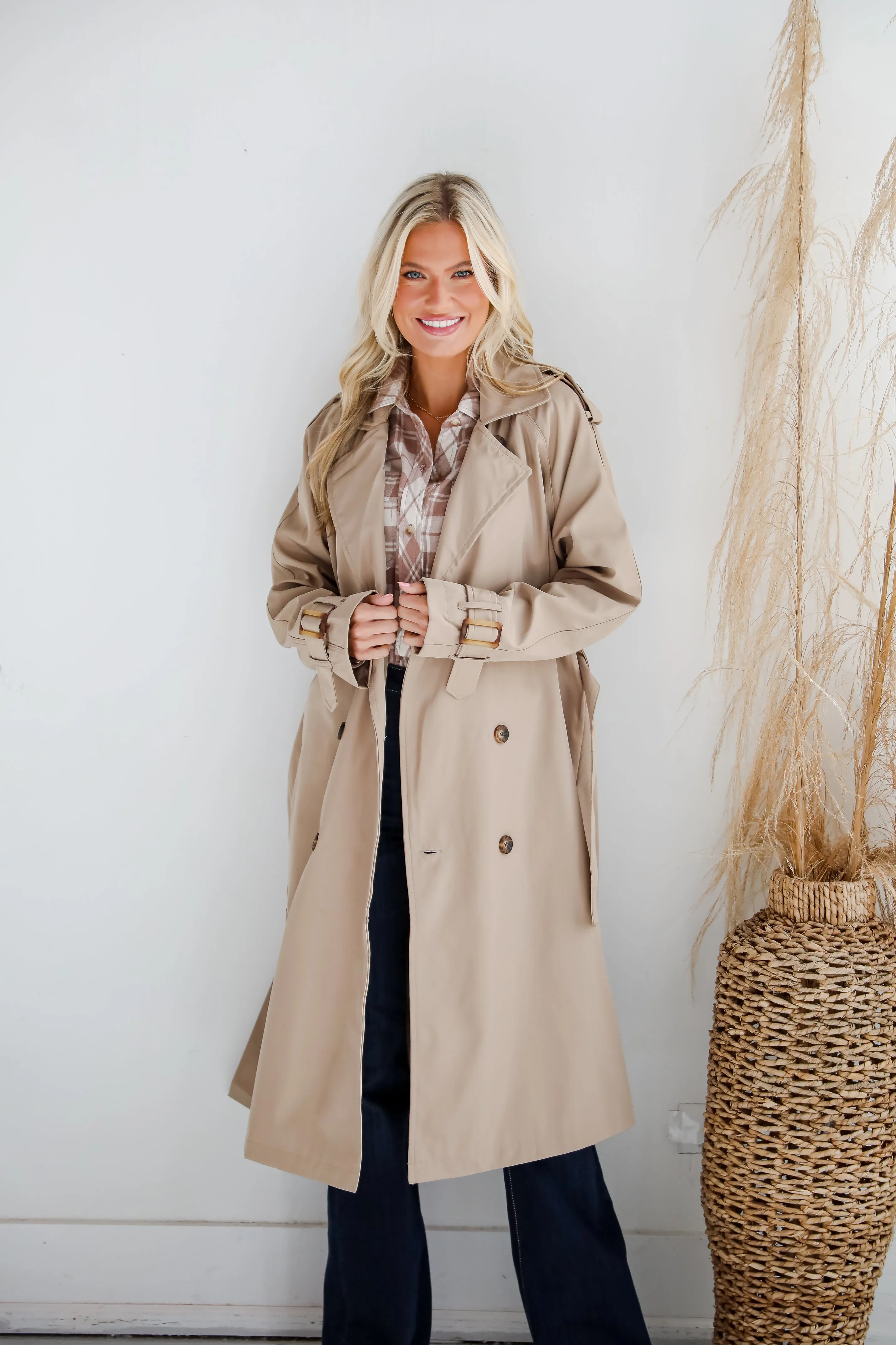 FINAL SALE - See The City Tan Trench Coat