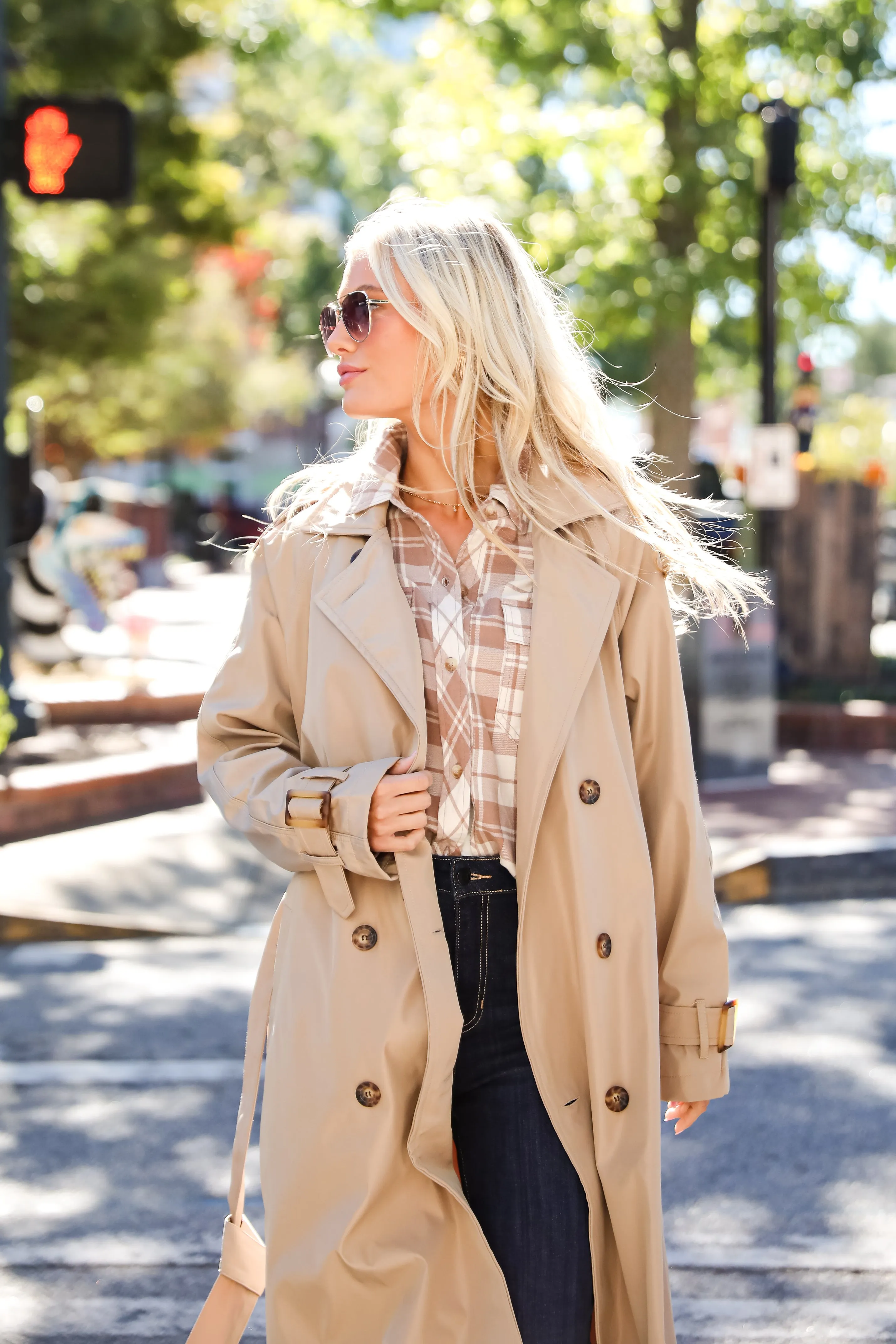 FINAL SALE - See The City Tan Trench Coat