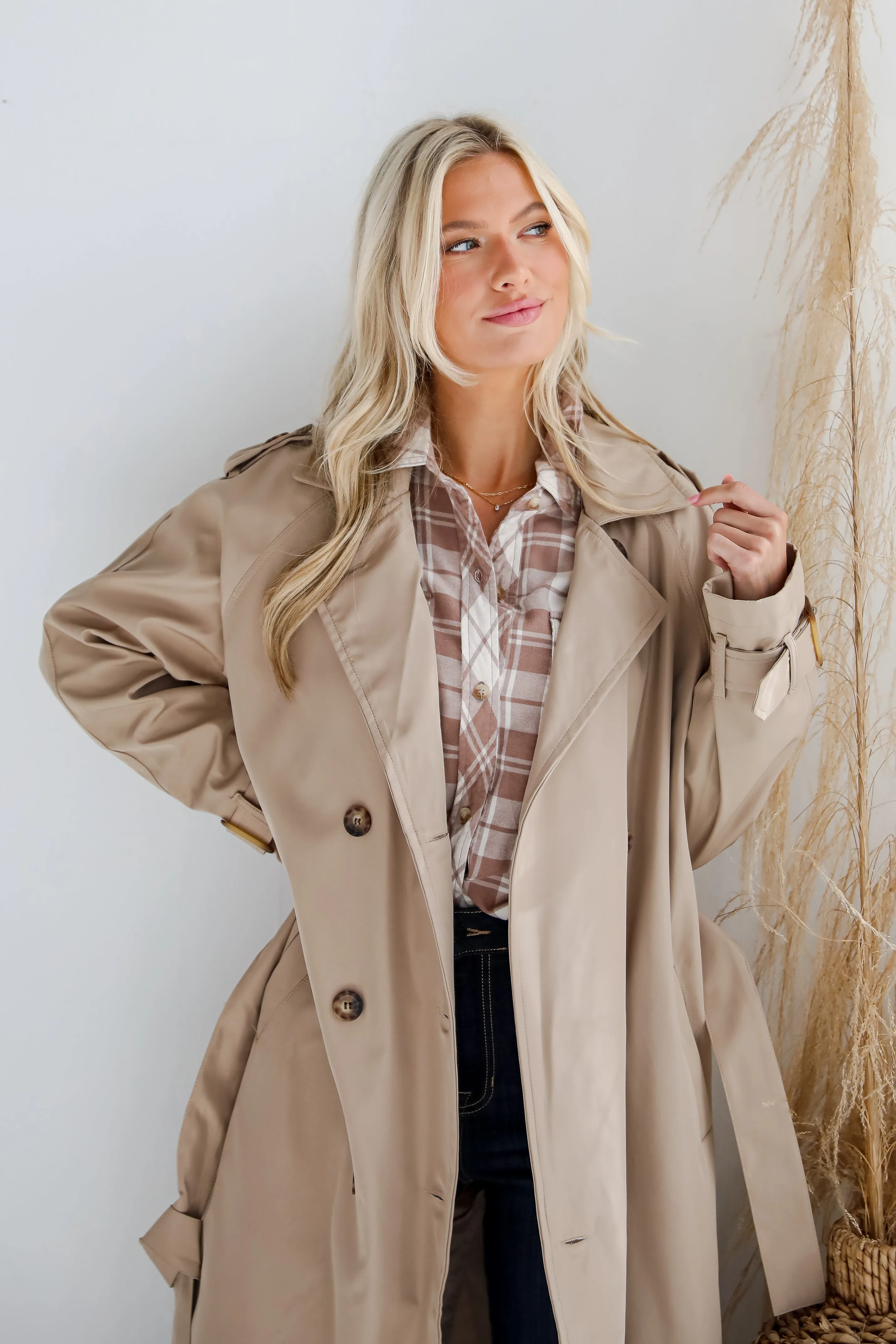 FINAL SALE - See The City Tan Trench Coat