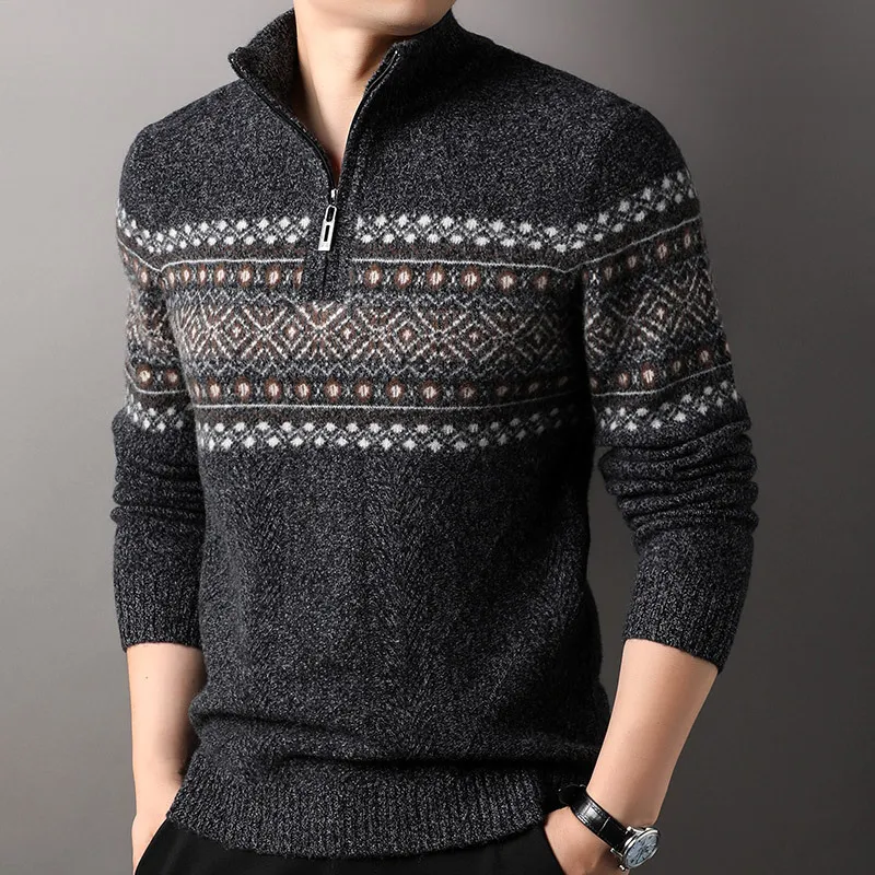 Franco Bianchi Half Zip Wool Sweater