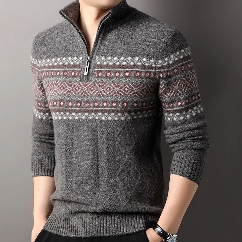 Franco Bianchi Half Zip Wool Sweater