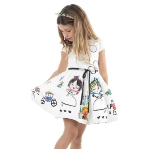 Girls Print Dress With Sash