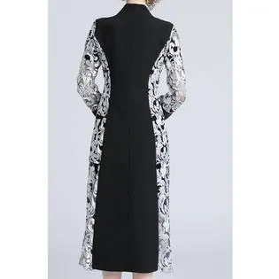 Ketty More Women Embroided Collar Neck Evening Dress-KMWDC2040