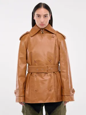 Leather Trench Jacket (LJ0040-LT0097-TAN)
