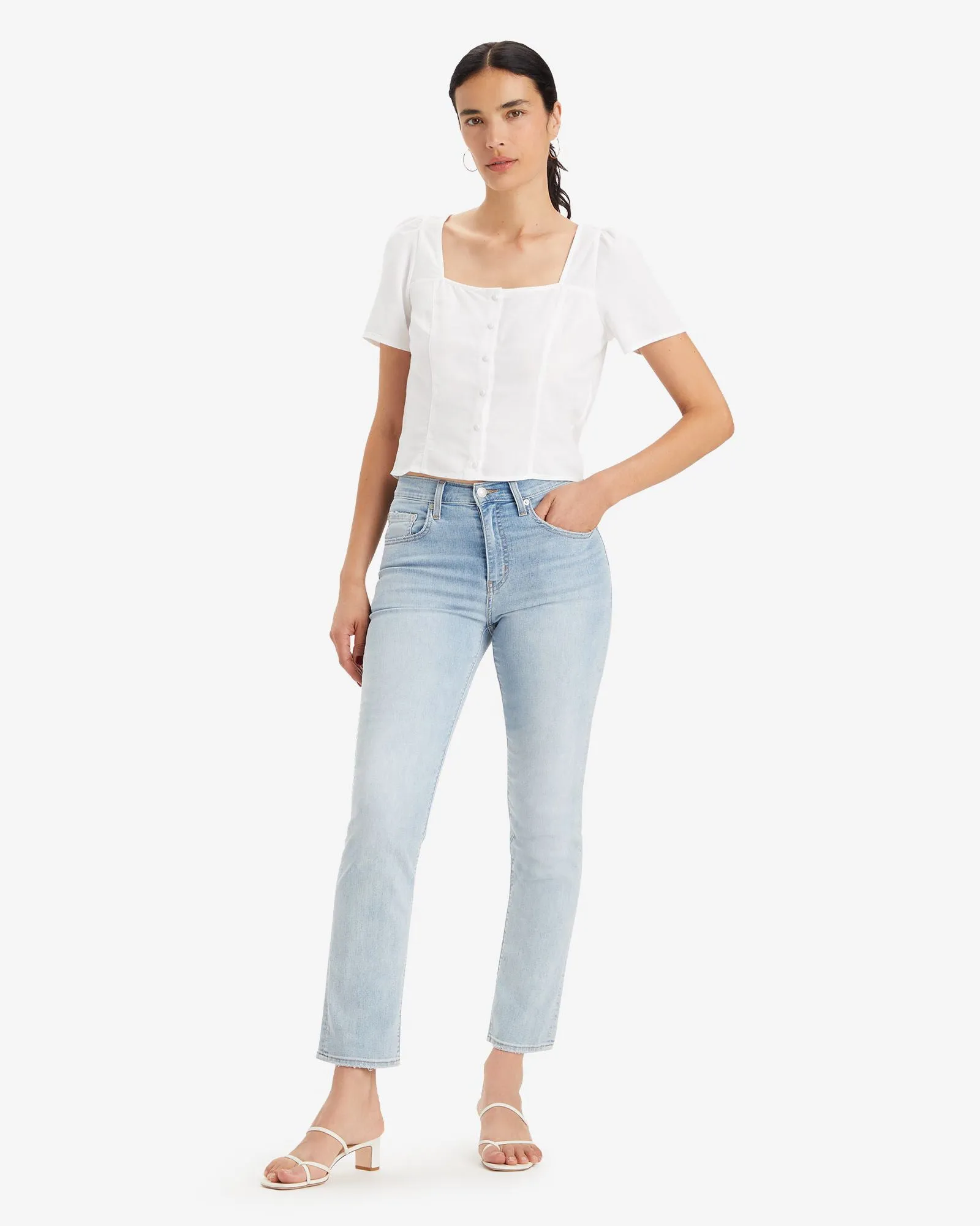 Levi's® Womens 724 Performance Cool High Rise Straight Leg Jeans - Bright In Blue