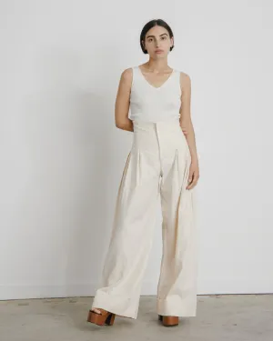 Lise Trousers in Vintage White