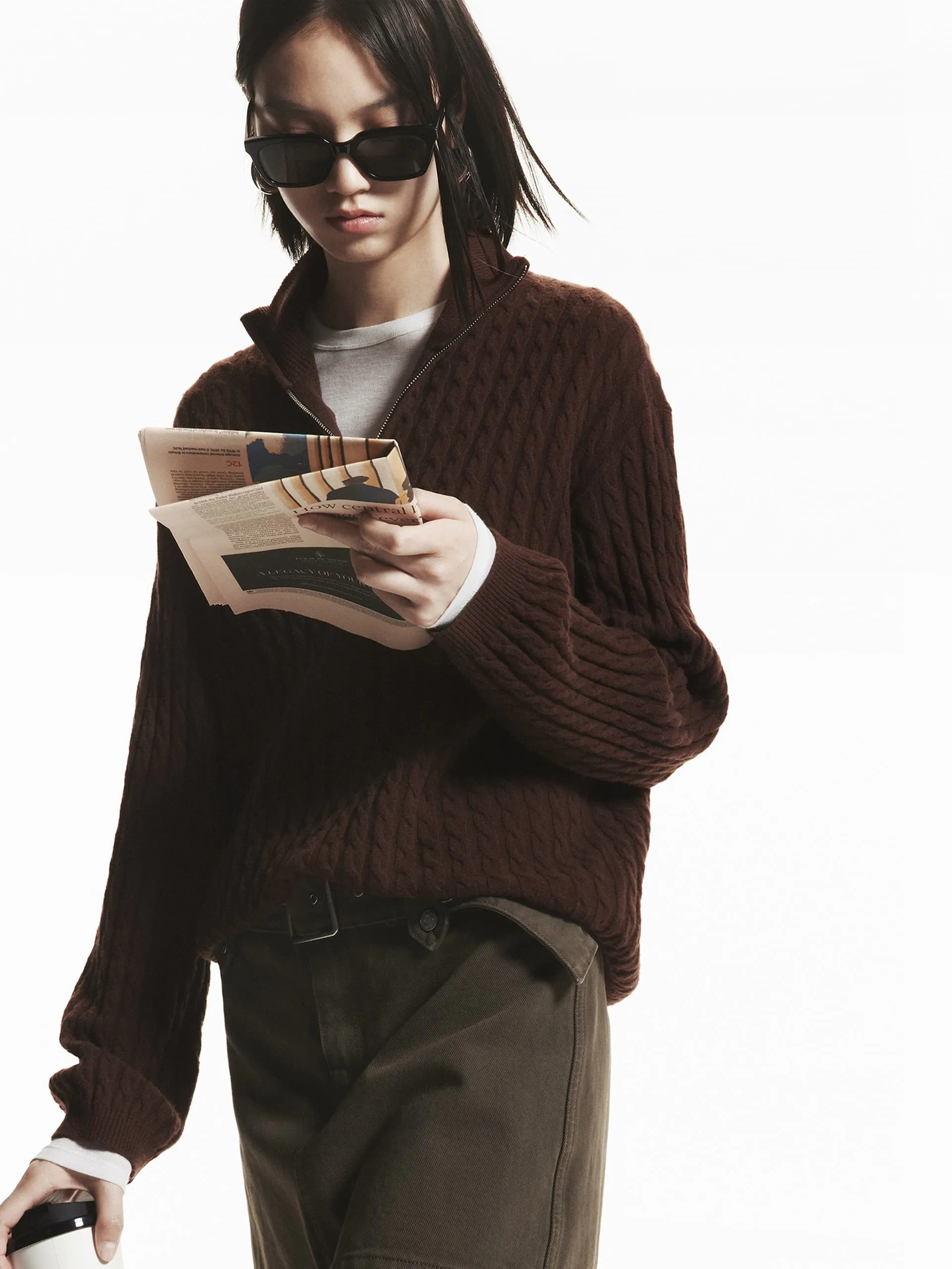 Loose Cable Knit Sweater