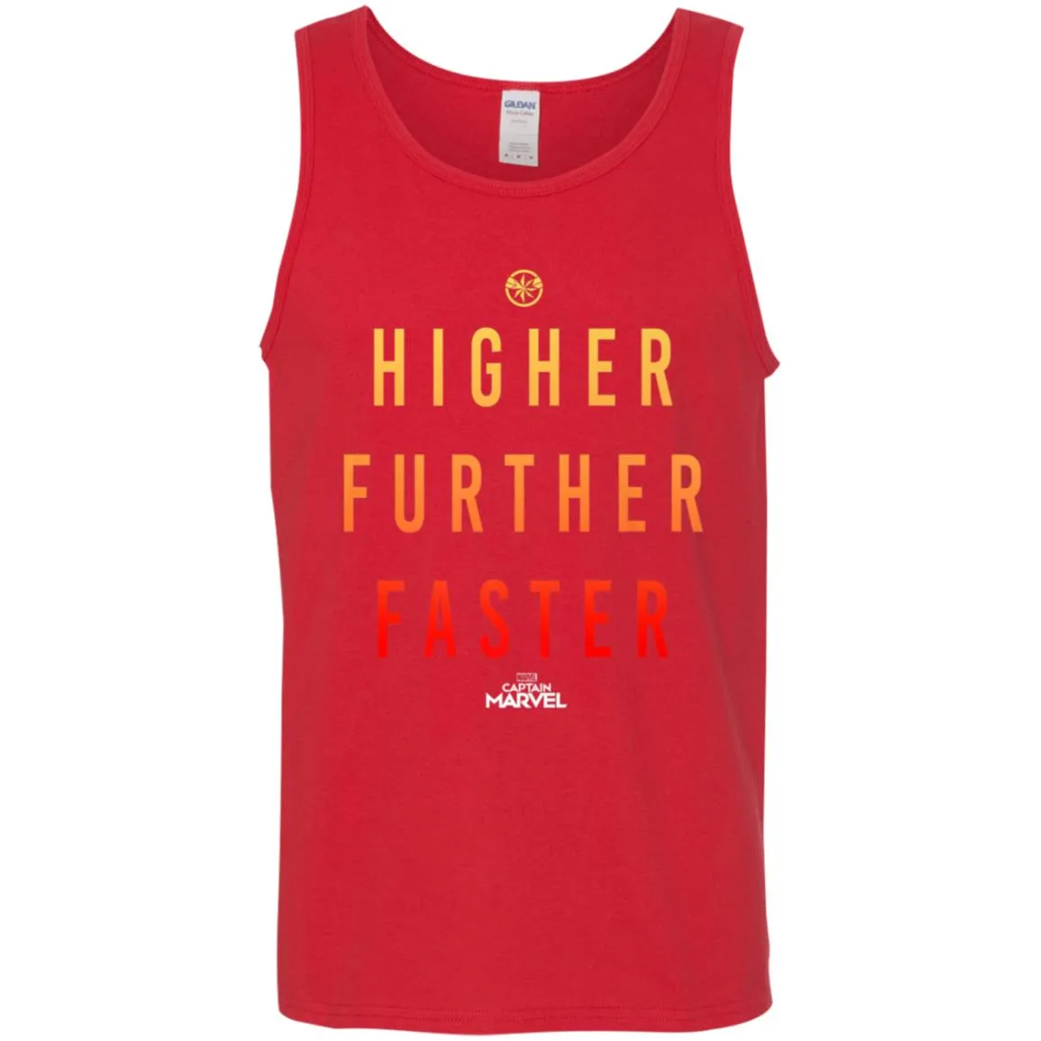 Marvel Captain Marvel Movie Higher Faster Men Cotton Tank