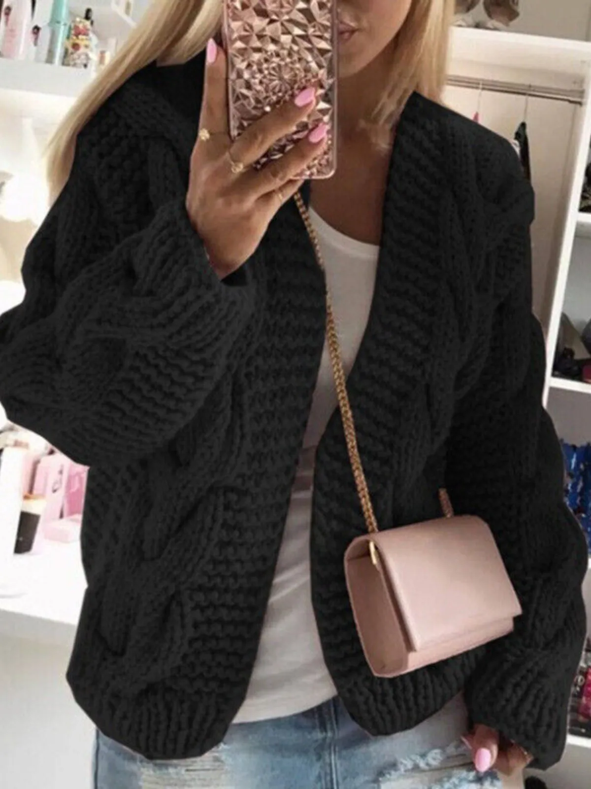 Mommy and Me Wrapped In Coziness Cable Knit Sweater