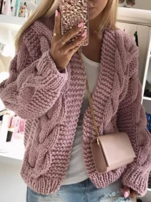 Mommy and Me Wrapped In Coziness Cable Knit Sweater