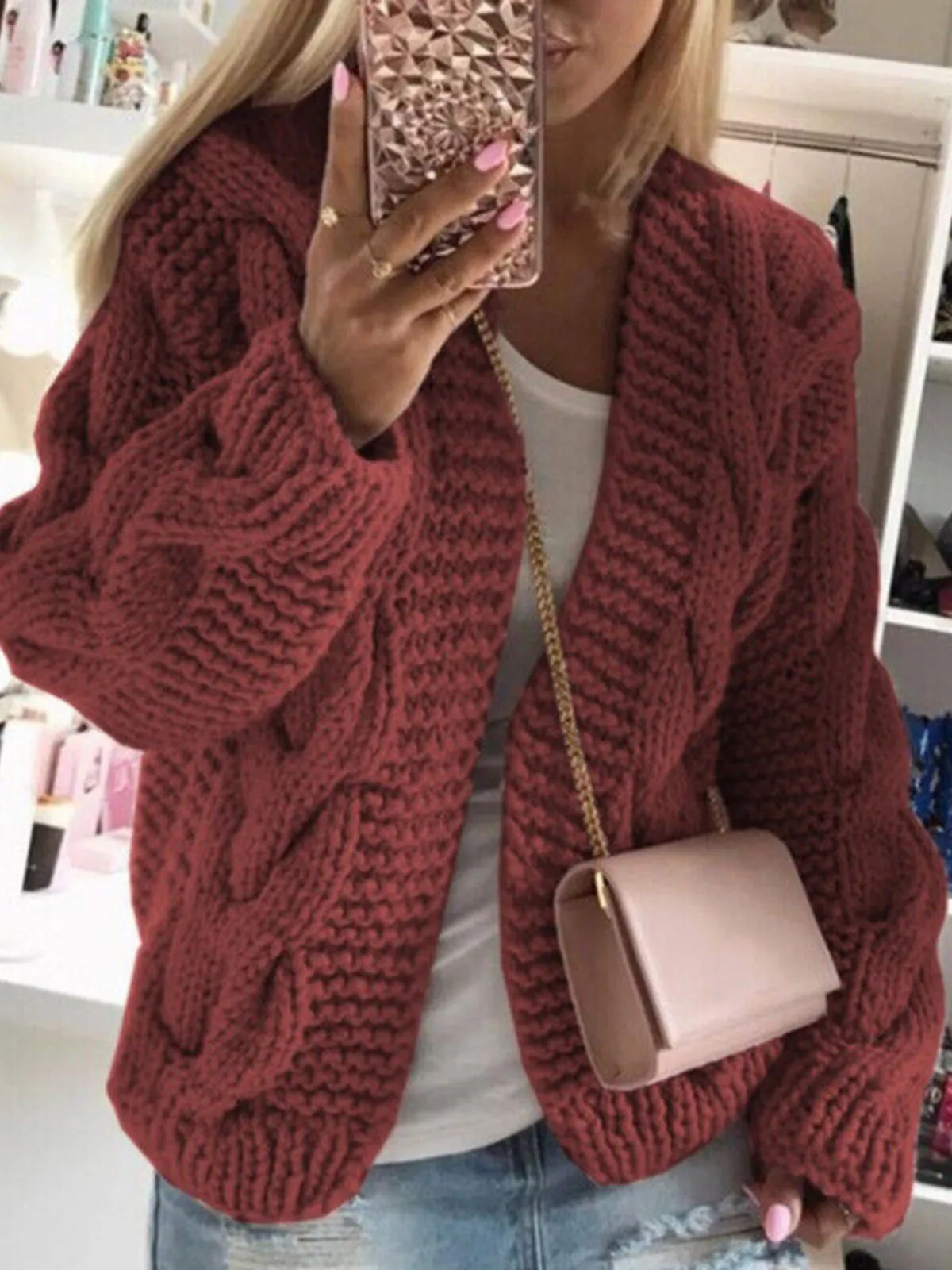 Mommy and Me Wrapped In Coziness Cable Knit Sweater