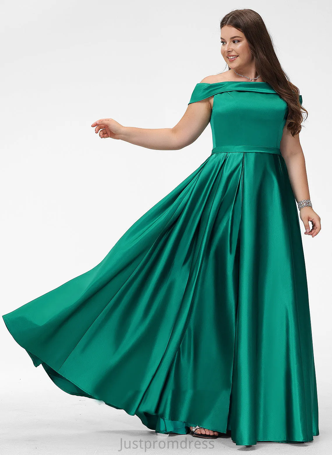 Neckline Length Satin Sleeveless Fabric Off-the-Shoulder Floor-Length BackStyle Straps&Sleeves Hedda Knee Length V-Neck Bridesmaid Dresses