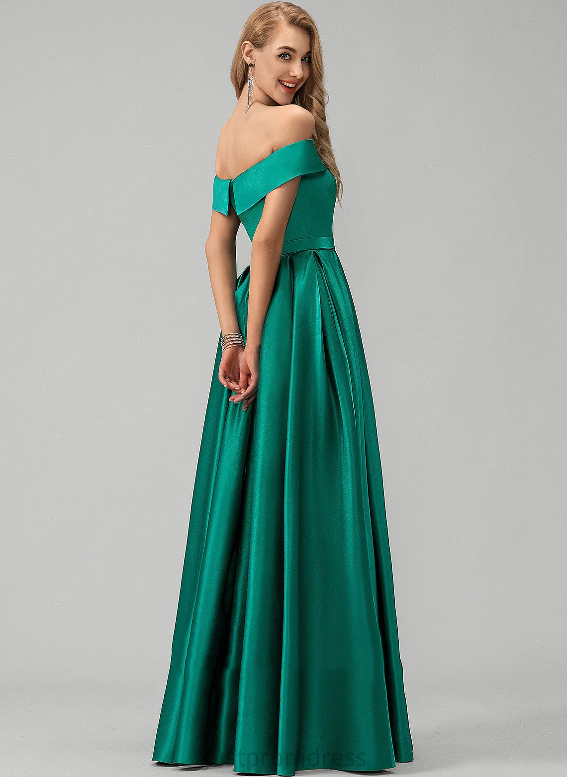 Neckline Length Satin Sleeveless Fabric Off-the-Shoulder Floor-Length BackStyle Straps&Sleeves Hedda Knee Length V-Neck Bridesmaid Dresses