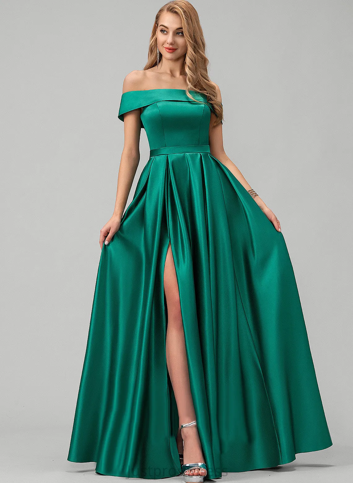 Neckline Length Satin Sleeveless Fabric Off-the-Shoulder Floor-Length BackStyle Straps&Sleeves Hedda Knee Length V-Neck Bridesmaid Dresses