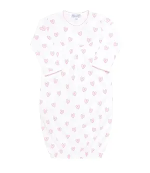 Pink Heart Print Gown