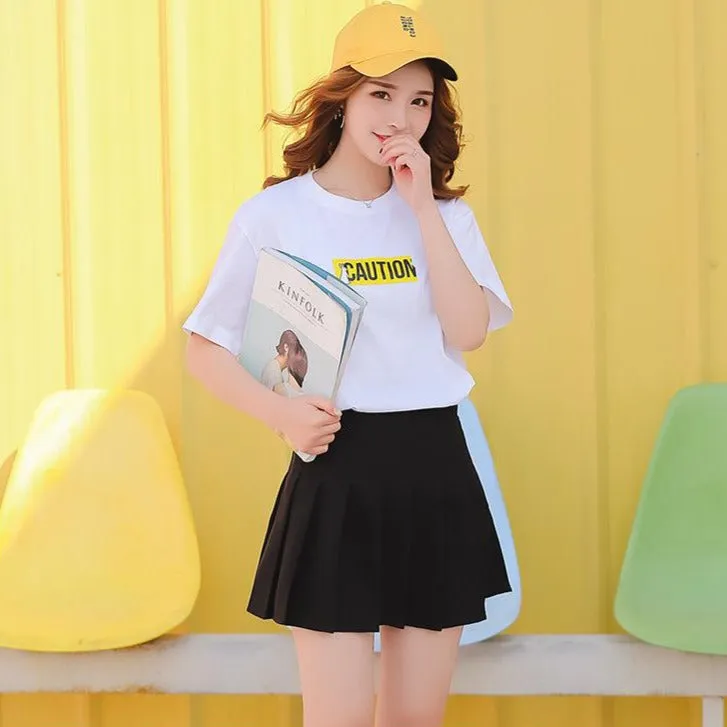 Pleated Mini Skirt