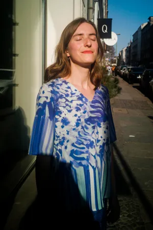 Summer Blouse in Blue and Mint
