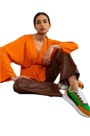 TEEK - V-Neck Floppy Blouse