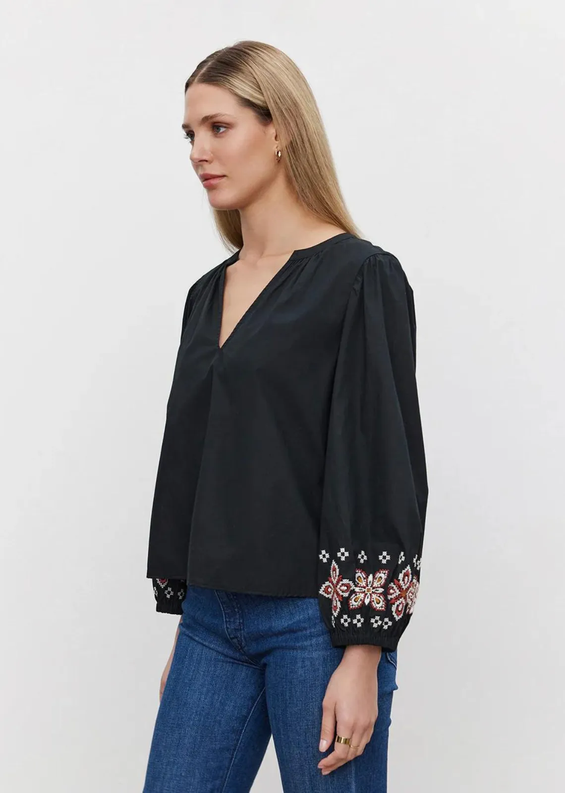 Velvet Paola Embroidered Top