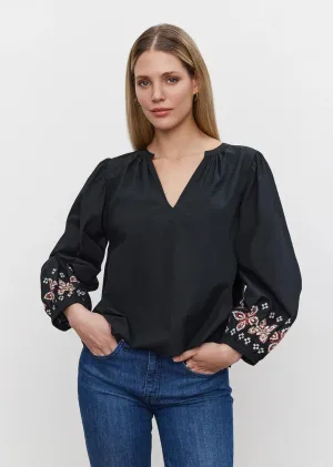 Velvet Paola Embroidered Top