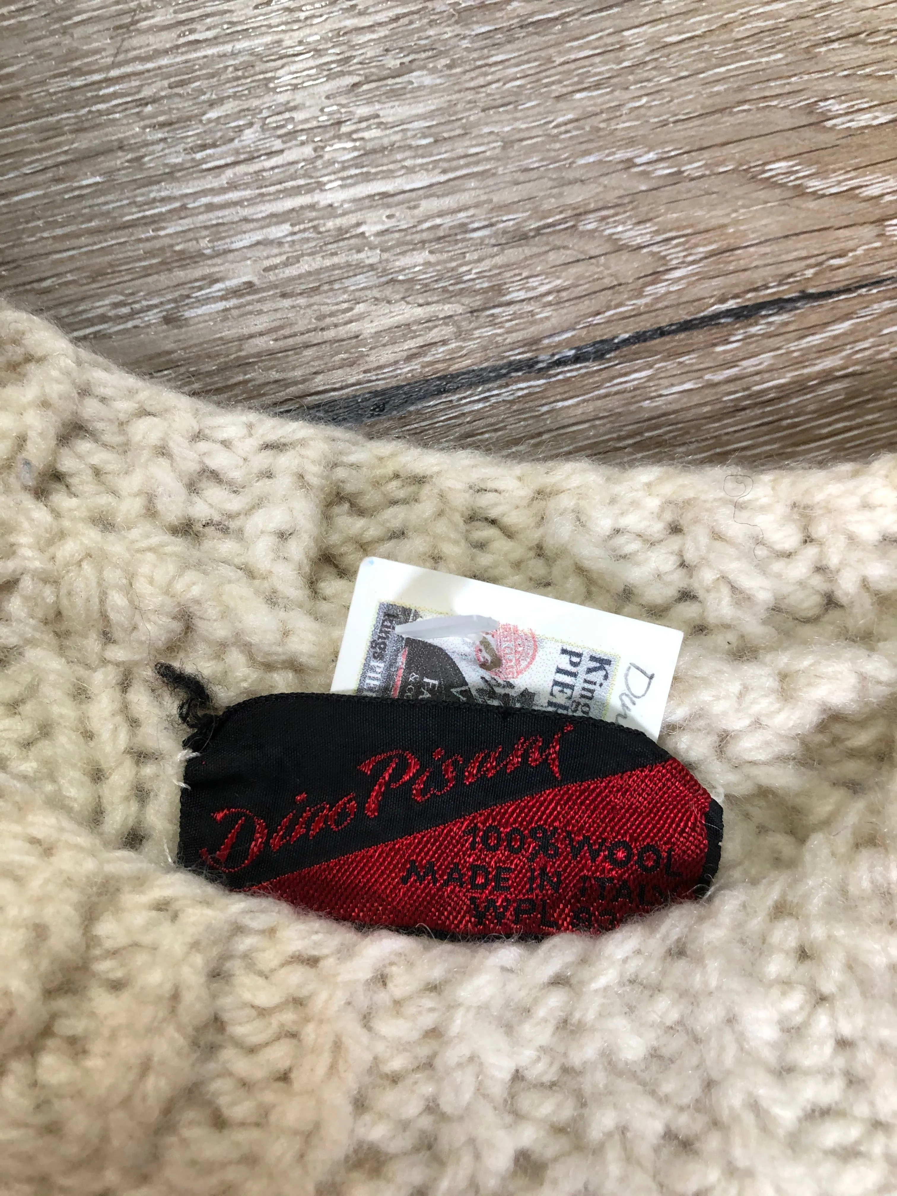 Vintage Dino Pisani Cream Wool Jumper, SOLD