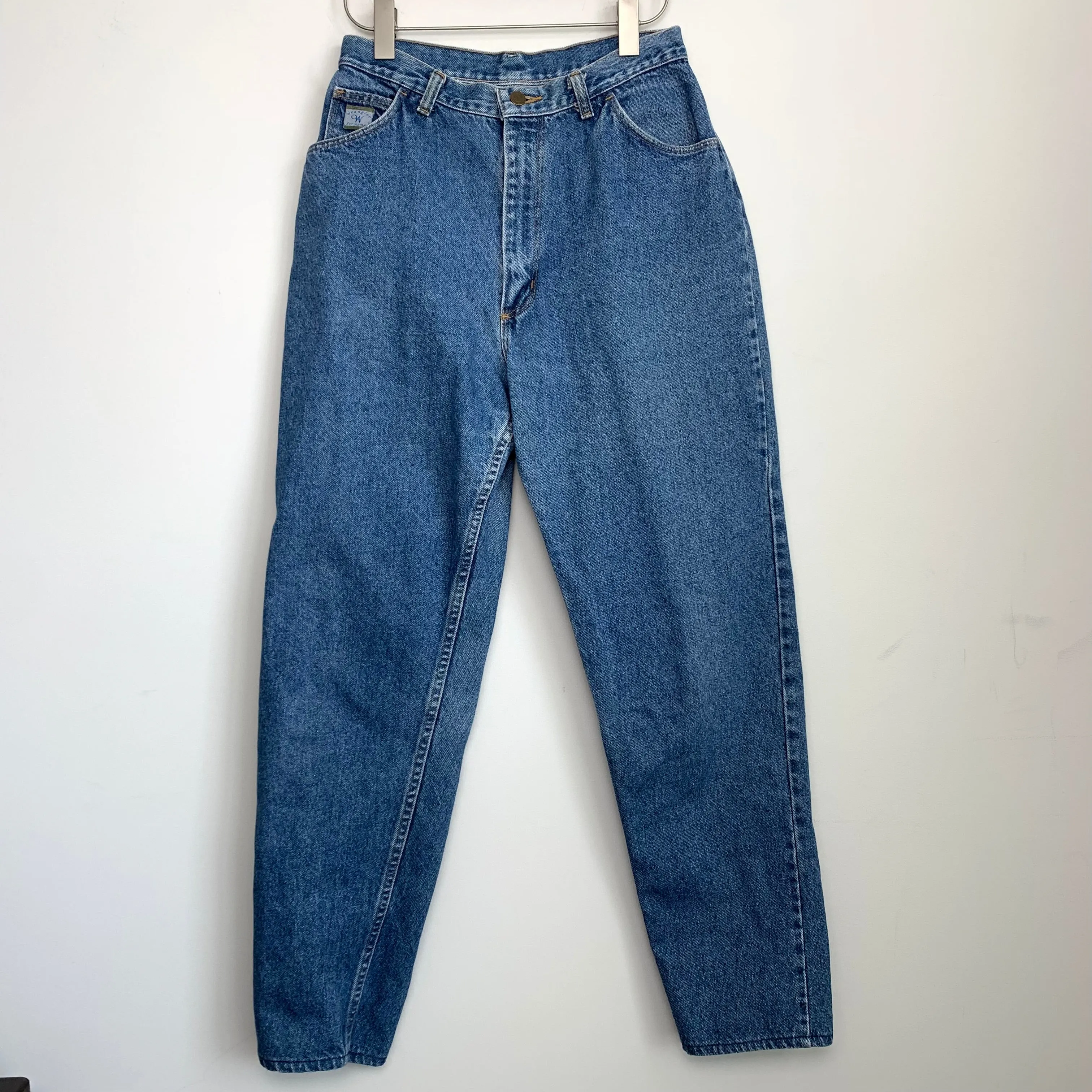 Vintage Wrangler High Rise Mom Jeans Straight Leg Made in the USA Cotton 28''