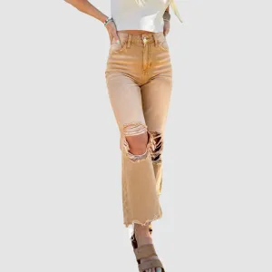 Wash Ripped Bootcut Jeans