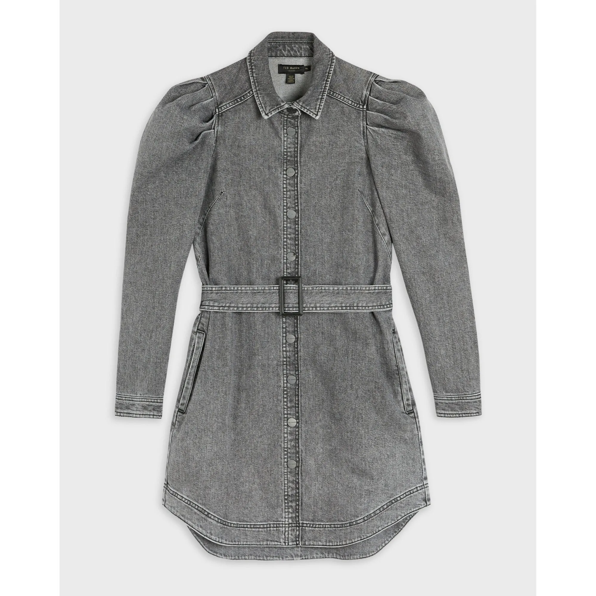 Women Wmd-Pasccal-Denim Shirt Dress - Mid-Grey