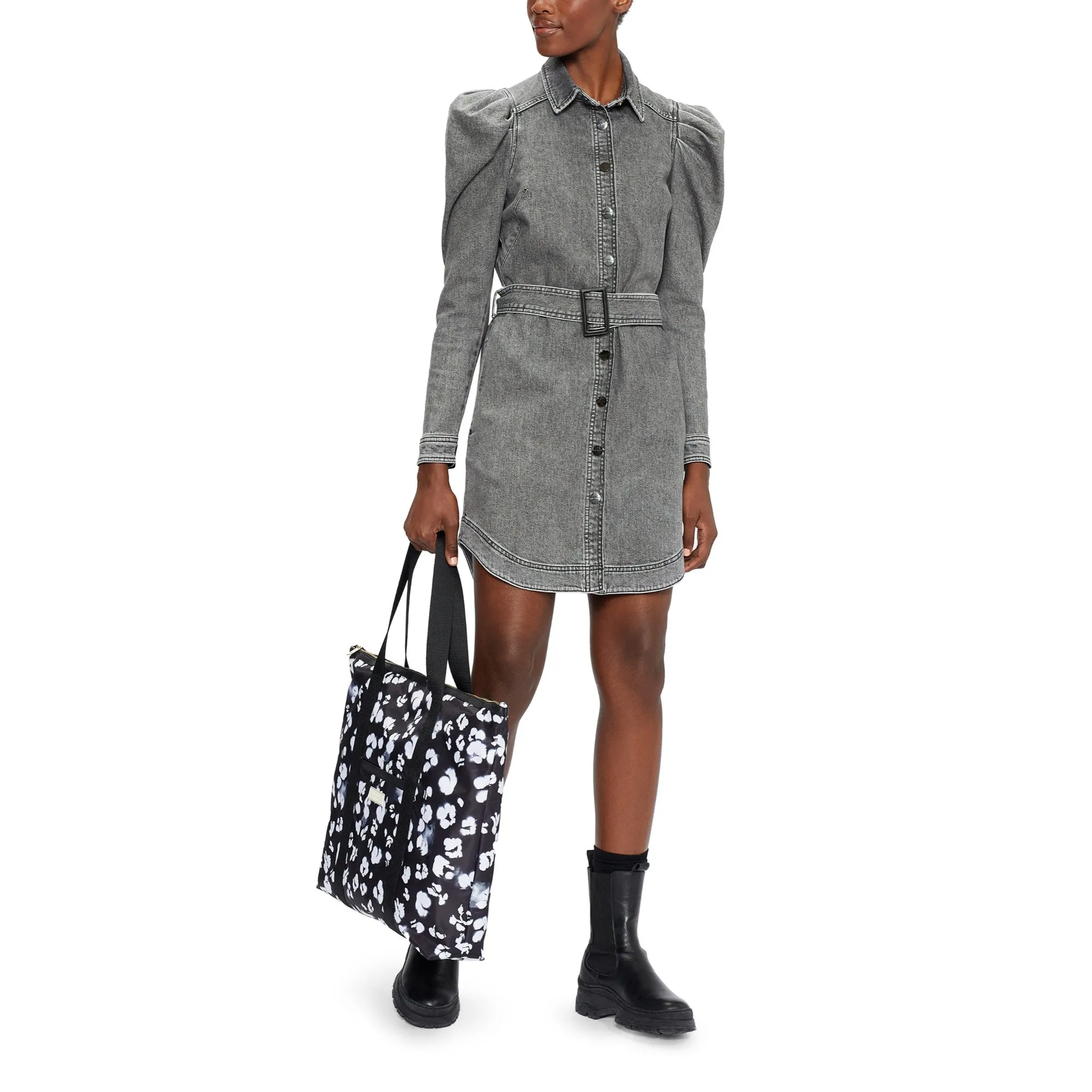 Women Wmd-Pasccal-Denim Shirt Dress - Mid-Grey