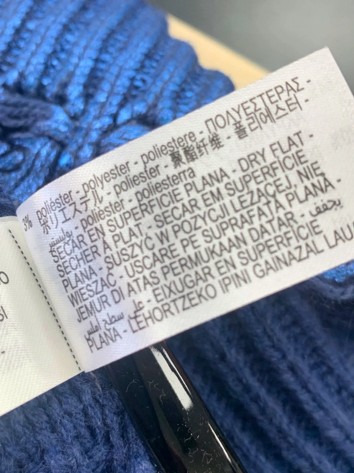 Zara Blue Cropped Knit Sweater UK S